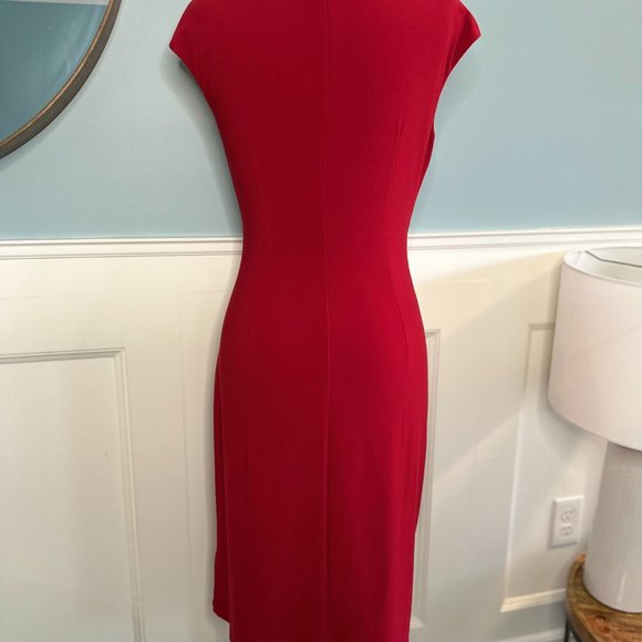Lauren Ralph Lauren Red Asymmetrical Dress - Picture 2 of 6